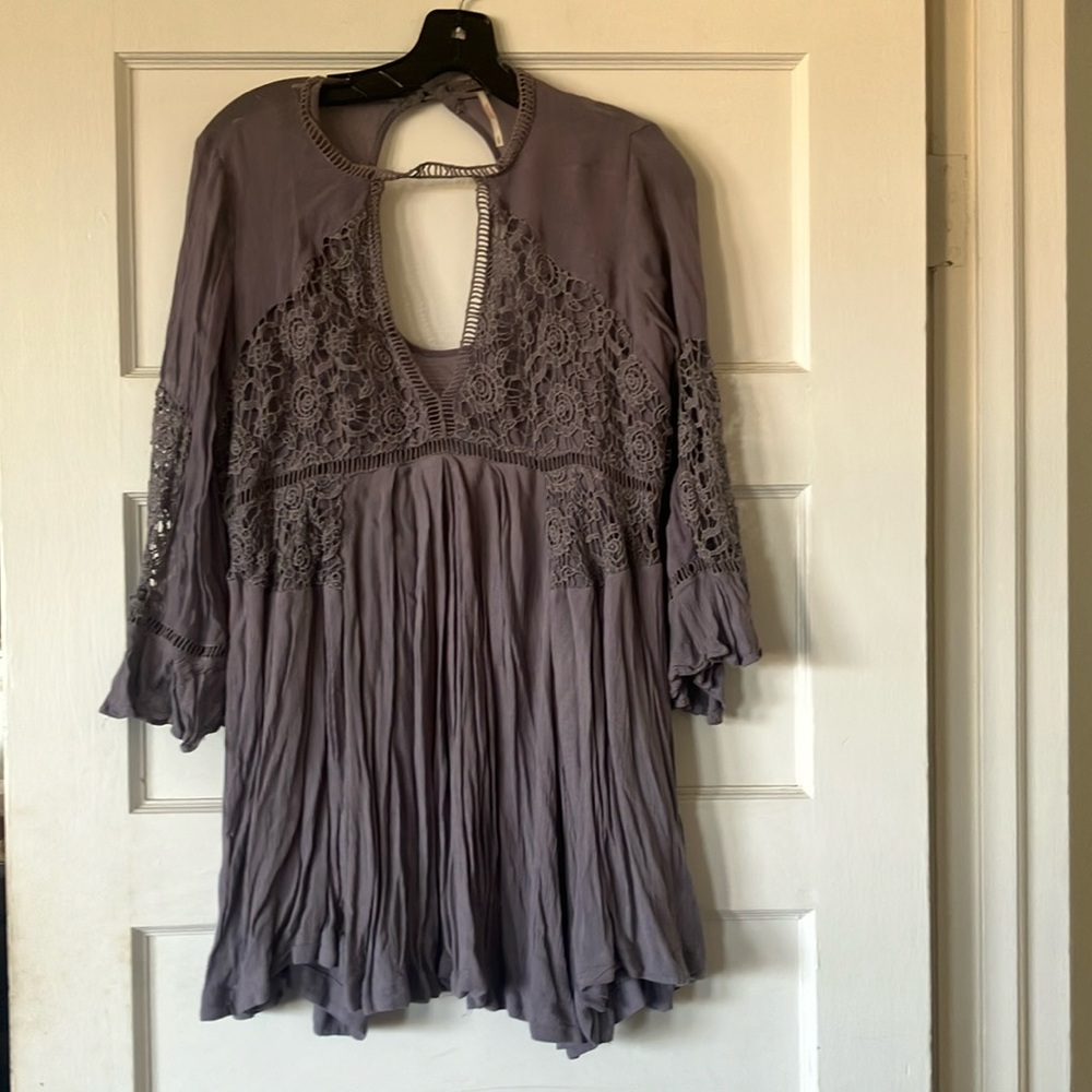 Soft lavender-grey free people tunic or dress